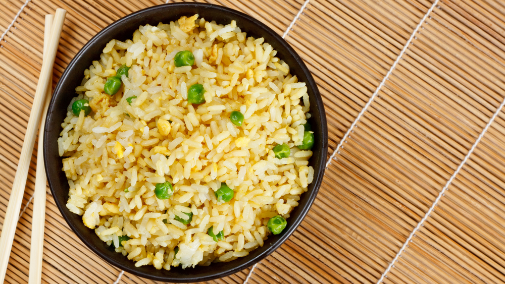 Egg Fried Rice with Green Mung Beans