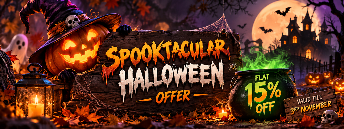 Spooktacular Halloween Offer – flat 15% off, valid till 3rd November